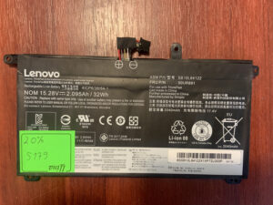 B5179 Акумулятор Оригінальний LENOVO SB10L84122 Знос: 20% T570 T580 P51S P52S.