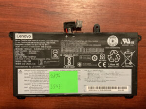 Акумулятор LENOVO SB10L84121 Знос: 48% Lenovo T570 T580 P51S P52S (3543)